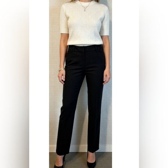Express Pants - Express Black Mid-Rise Straight Leg Dress Pants Size 0